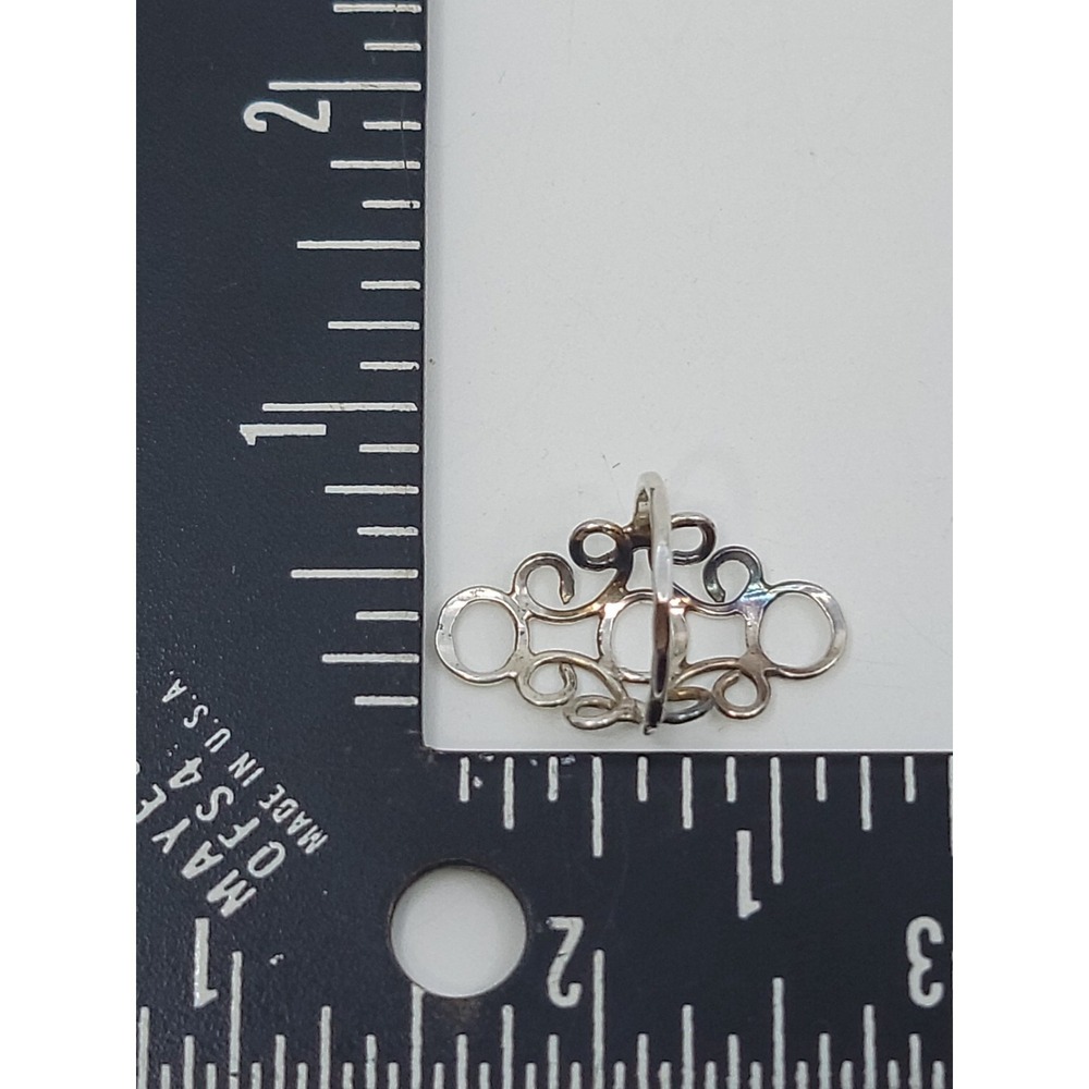 Sterling Silver Lace Style Mid Finer Womens Ring Size 5.5 - Picture 4 of 5
